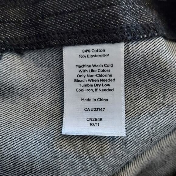 Talbots Black Denim Knee Length Skirt Size SP - Picture 8 of 9